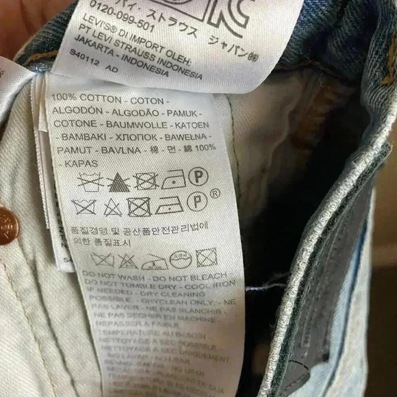 Levi's 501 Original Shorts Side Stripe Size 28 - Picture 7 of 13